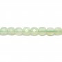 Jade teinté vert carré facette 6mm x 40cm