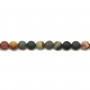 Jaspe rouge matte ronde 6mm x 40cm
