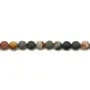 Jaspe rouge matte ronde 6mm x 40cm