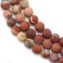 Jaspe rouge matte ronde 6mm x 40cm