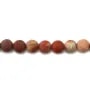 Jaspe rouge matte ronde 6mm x 40cm