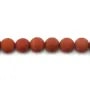 Red mat round jaspe 6mm x 20pcs