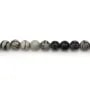 Jaspe picasso matte ronde 6mm x 40cm