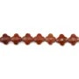 Jaspe rouge trèfle facette 13mm x 2pcs