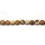 Jaspe paysage matte ronde 8mm x 10pcs