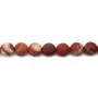 Jaspe rouge matte ronde 8mm x 40cm