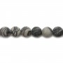 Jaspe picasso matte ronde 8mm x 40cm