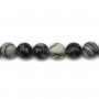 Jaspe picasso matte ronde 10mm x 40cm