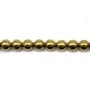Hématite dorée ronde 8mm x 40cm