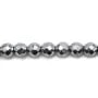 Hématite argenté ronde facette 8mm x 40cm