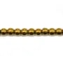 Hématite dorée ronde 3mm x 40cm