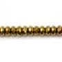 Hématite doré rondelle facette 2.6x4.3mm x 10pcs