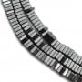 Hématite carré lamelle 1x3mm x 40cm