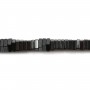 Hématite carré lamelle 1x3mm x 40cm