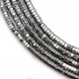 Hématite argenté écrou 1x2mm x 40cm