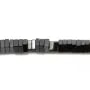 Hématite carré lamelle 1x2mm x 40cm