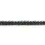 Hématite  matte ronde facette 3mm x 40cm