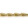 Hématite argenté goutte 8x16mm x 2pcs