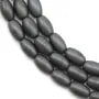 Hématite mate tonnelet 4x6mm x 40cm