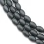 Hématite mate tonnelet 3x5mm x 40cm