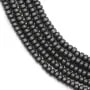 Hematite matte rondelle 2x3mm x 40cm