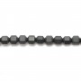 Hématite mate cylindre 4mm x 40cm