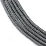 Hématite mate ecrou 3x1mm x 40cm