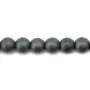 Hématite  mate ronde 4mm x 40cm