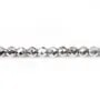 Hématite argenté ronde facette 4mm x 40cm