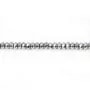 Hématite argenté rondelle facette 2x4mm x 40cm 