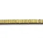 Hematite gold gilt lamellar square 1x3mm x 40cm