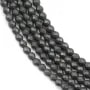 Hématite  mate ronde facette 2mm x 40cm