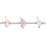 Nacre rose en forme d'oiseau 6x15mm x 2pcs