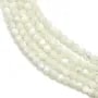 Nacre blanche en boule sur fil 3mm x 40cm