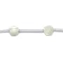 Nacre blanche en forme de rose 8mm x 2 st