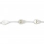 White mother-of-pearl skull 8x12mm x 1pc