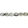 Nacre grise en forme d'oval facetté 10x14mm x 4 st