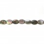Nacre grise de forme ovale 10x14mm x 10 pcs