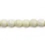 White mother-of-pearl round beads 10mm x 4pcs
