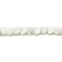 Nacre blanche en forme de coeur sur fil 4mm x 40cm