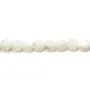 Nacre blanche en boule sur fil 6mm x 40cm