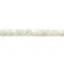 Nacre blanche en ronds facettés sur fil 4mm x 40cm
