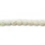 Nacre blanche en boule sur fil 8mm x 40cm