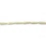 White mother-of-pearl drop beads on thread 6x19mm x 40cm