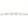 Nacre blanche en forme de croix 9x11mm x 4 st