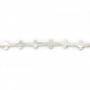Nacre Blanche en Forme de Croix  8x13mm