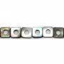 Gray mother-of-pearl hollow square beads on thread 18mm x 40cm