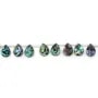 Nacre Grise en Forme de Goutte Plate 12x16mm x 40cm 