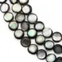 Nacre grise en ronds bombés sur fil 13mm x 40cm