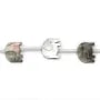 Nacre grise en forme d'éléphant 12x14mm x 1pc